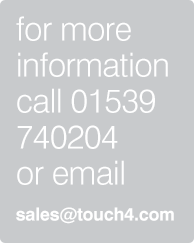 for more information call 01539 740204 or email us